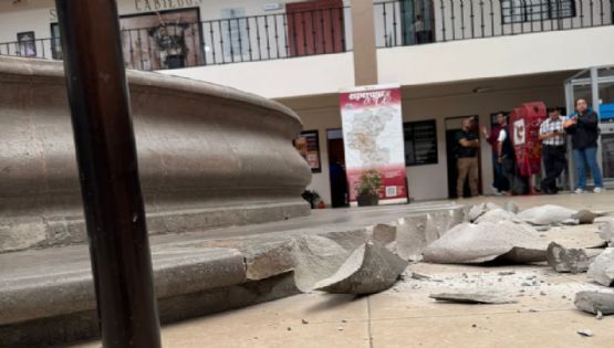 Acepta alcalde falla en protocolo de seguridad en Presidencia tras destrozos de la fuente.