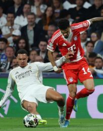 Foto descriptiva de: Bayern Múnich vence al Real Madrid en la ida de los cuartos de final de la Champions League