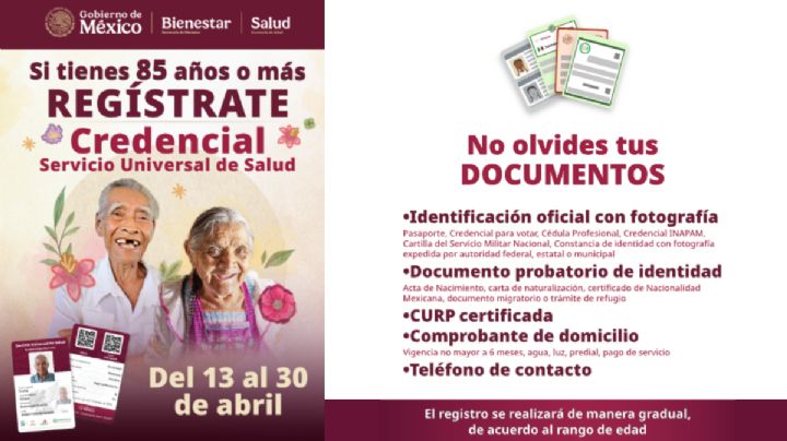 Del 13 al 30 de abril; así el registro para la Credencial del Servicio Universal de Salud en Hidalgo
