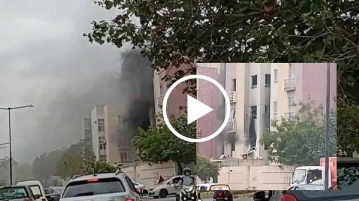 VIDEO: 7 lesionadas en incendio en departamentos del fraccionamiento Palma Real