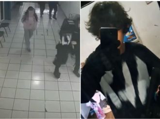 Video revela que compañeros desarmaron a alumno que mató a maestras en Michoacán