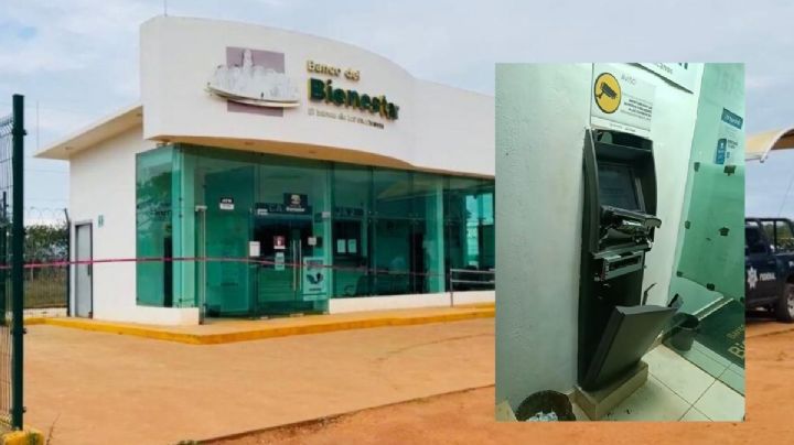 Intentan robar cajero del Banco del Bienestar en Acayucan; lo dejan inservible