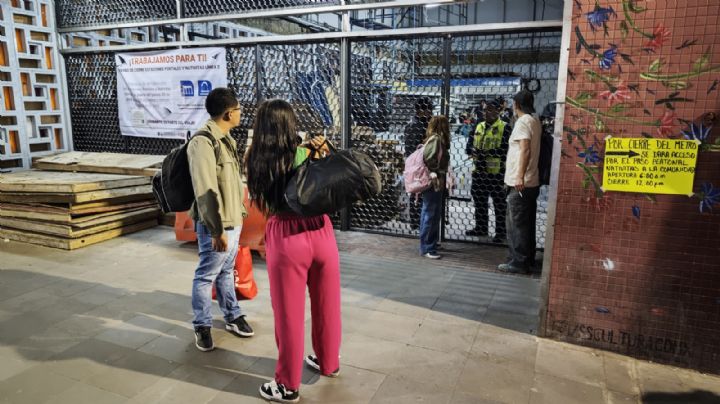 Cierran estaciones Nativitas y Portales; usuarios deben caminar o tomar camión