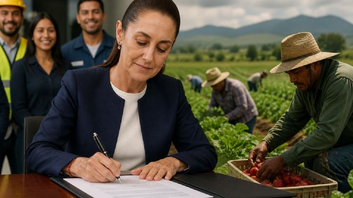 Sheinbaum firma reforma laboral y acciones de apoyo al campo mexicano