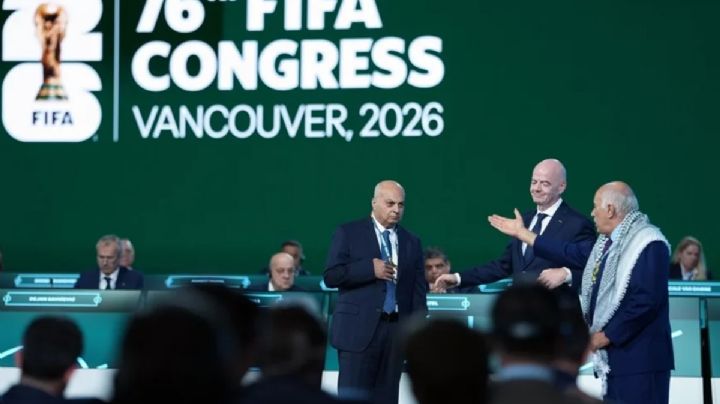 FIFA: el momento exacto en el que Infantino intenta unir a dirigentes de Palestina e Israel; ellos se niegan