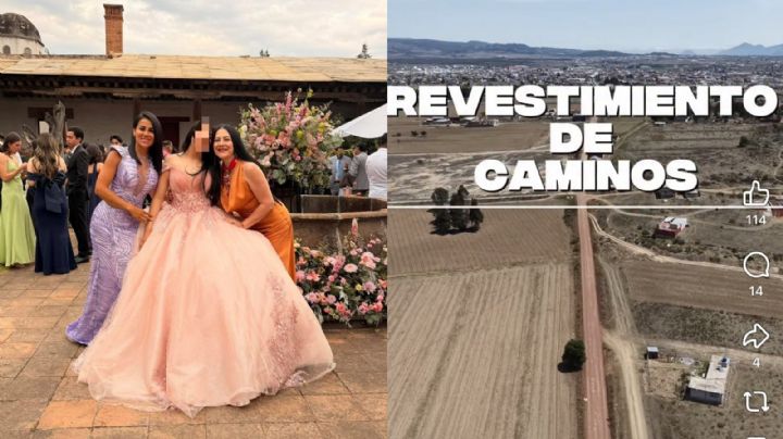 Arreglan camino antes de fiesta de XV años de hija del alcalde de Chignahuapan