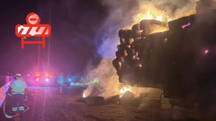Cierre parcial de la circulación en carretera Córdoba - Veracruz por volcadura e incendio de tractocamión