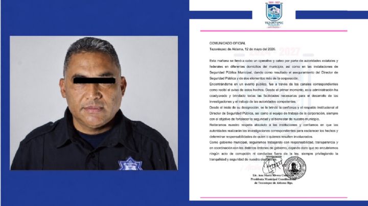 Detienen a director de Seguridad de Tezontepec y 2 policías más por vínculos delictivos
