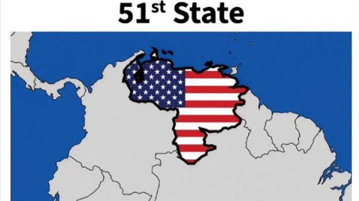 Trump aviva polémica sobre Venezuela al publicar imagen del “estado 51” de EU