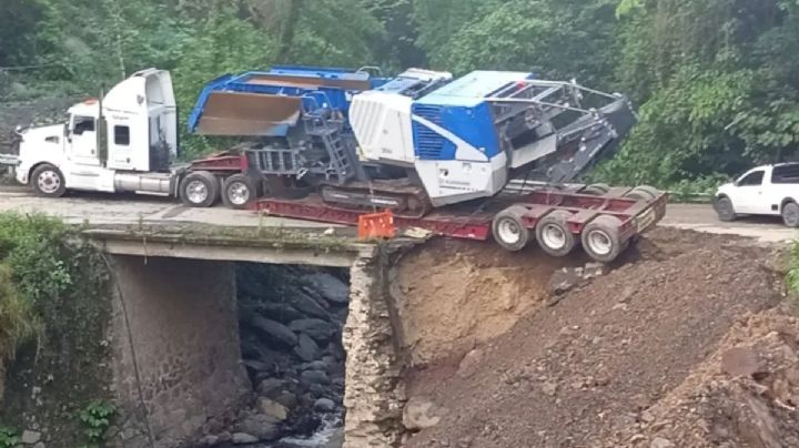 ¡Extrema precauciones! Puente en riesgo de colapso en la Sierra Otomí-Tepehua