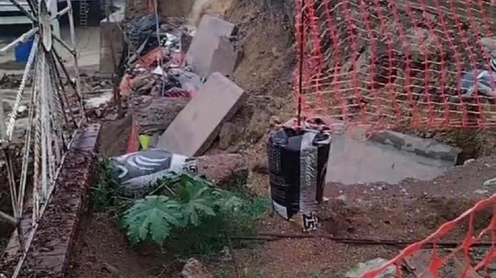 Colapsa vialidad en Huejutla tras aguaceros torrenciales