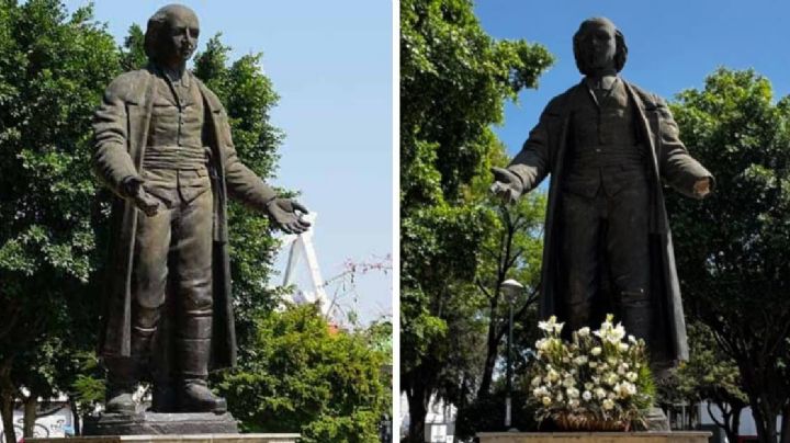 Le cortan la mano a estatua de Miguel Hidalgo en León | VIDEO