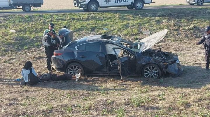 ¡Mantén precauciones! Reportan tres heridos tras volcadura en la México-Pachuca
