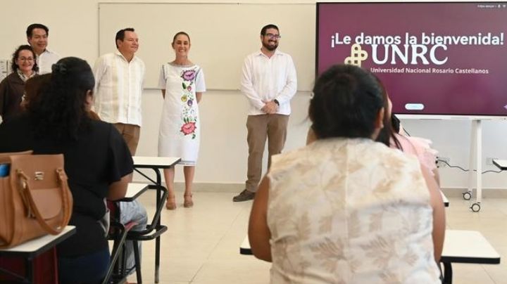 Sheinbaum inaugura escuela y hospital en Yucatán