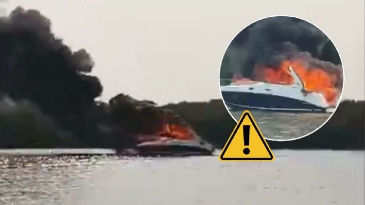 Rescatan a 4 mujeres tras explosión e incendio de yate en El Estero, Alvarado; 2 lesionadas