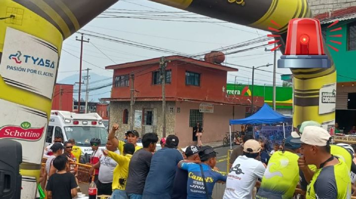 Accidente en carrera de ciclismo Circuito Mágico en Orizaba, deja 10 lesionados