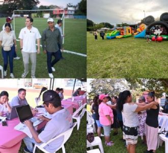 Foto descriptiva de: Realizó Ayuntamiento primera jornada de "Enchulamiento" en colonia de San Andrés Tuxtla