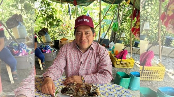 Dirigente de Morena presume comer tortuga en peligro de extinción en Tabasco