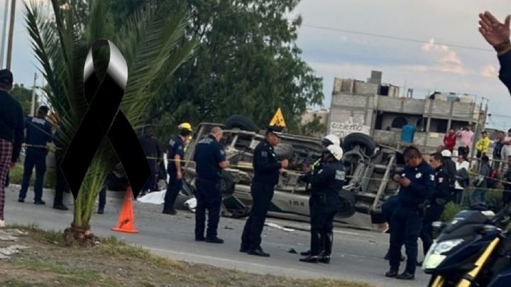 Combi de Pachuca choca contra camioneta; un pasajero muerto y 17 lesionados
