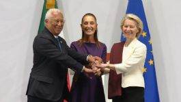 Foto que representa a Sheinbaum y la UE firman TLCUEM renovado; invertirán 100 mil mdp en México