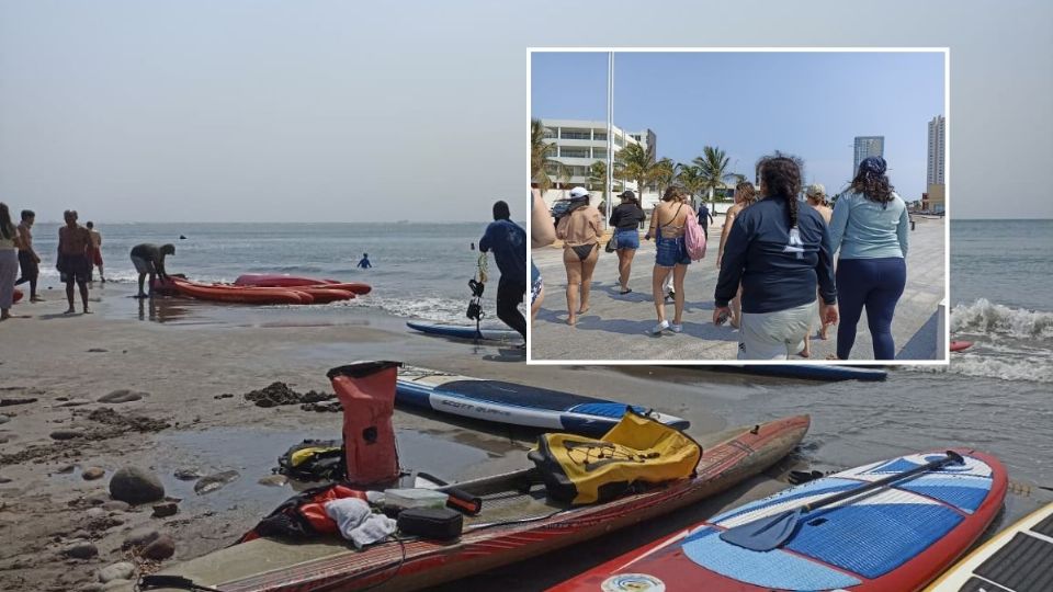 Rescatan a al menos 80 kayakistas en Boca del Río en medio del mar