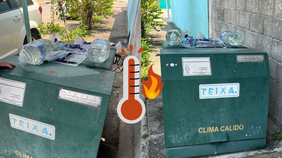 En Nanchital, pobladores 'enfrían' transformadores con bolsas de hielo para evitar apagones