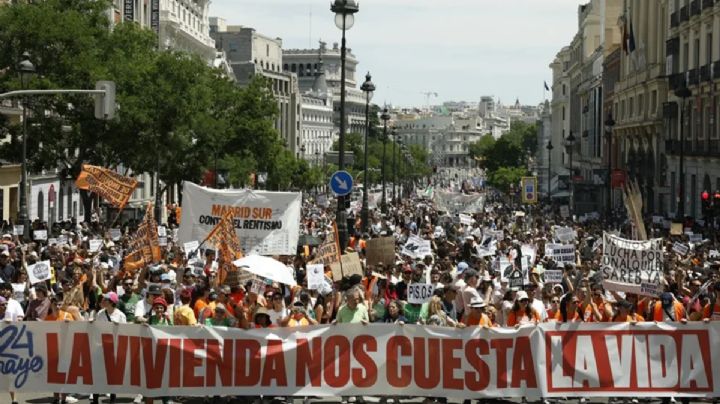 Madrid protesta contra el alza de rentas; miles piden “desobediencia inquilina”