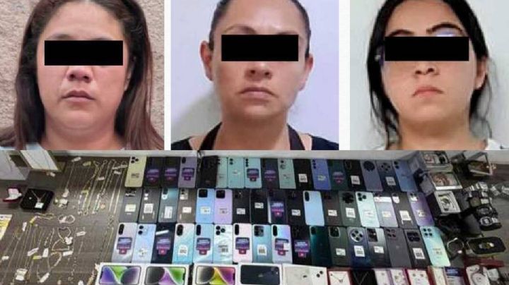 Detienen a 3 mujeres y un adolescente por robar más de 50 celulares, relojes y joyería en Coppel