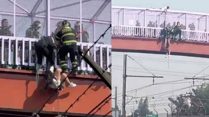 Mujer se arroja al vacío desde puente peatonal en Calzada Ignacio Zaragoza