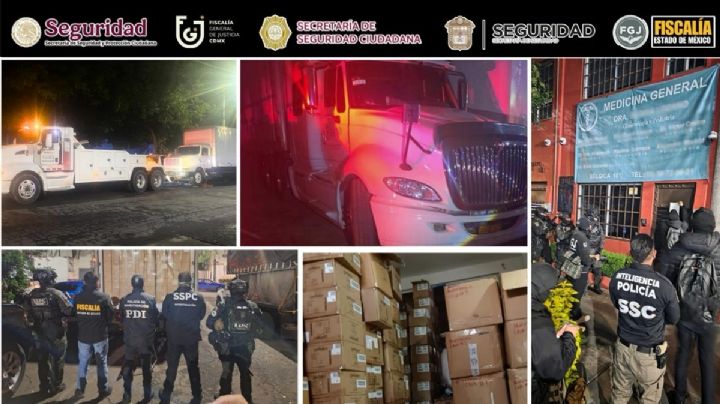 Caen 6 personas tras operativo en Edomex; recuperan medicamento robado valuado en 200 millones de pesos