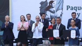 Foto que representa a Sheinbaum y empresarios acuerdan mantener precios de la canasta básica
