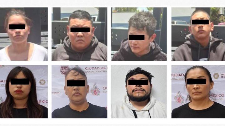 Arrestan a 4 mujeres y 4 hombres en posesión de droga, armas y chalecos balísticos en CDMX