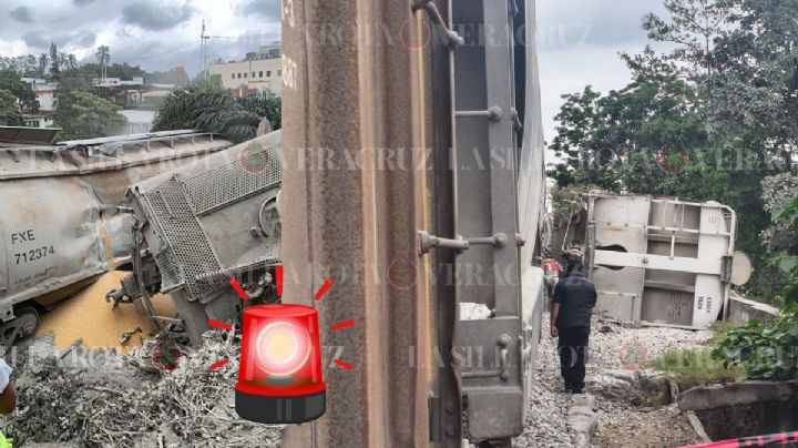 Se descarrila tren en Córdoba; deja viviendas y autos afectados