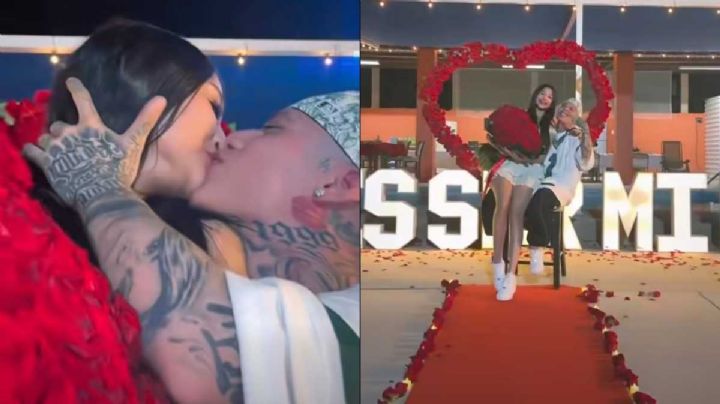 Con romántica escenografía Santa Fe Klan le pide a Camila Zamorano ser su novia