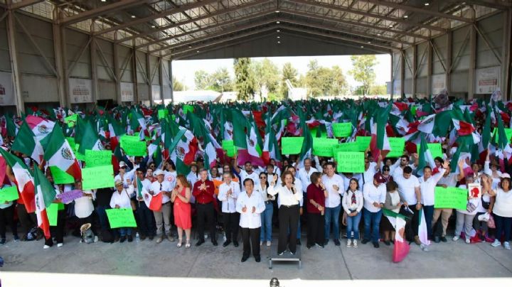 Morena se concentra en Celaya para celebrar el triunfo de Sheinbaun de hace 2 años