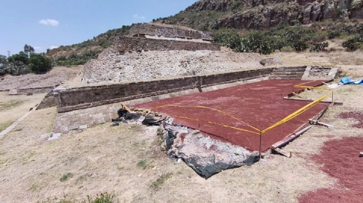 Durante obras de conservación, INAH halla 10 cráneos en zona arqueológica de Huapalcalco