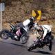 Fuerte accidente de una pareja de motociclistas al invadir el carril contrario en Sierra de Lobos