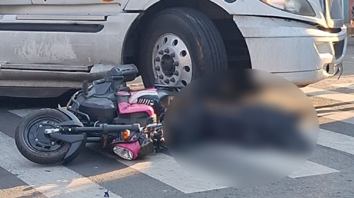 Motociclista muere tras ser atropellada por tráiler en Cerro de la Estrella, Iztapalapa
