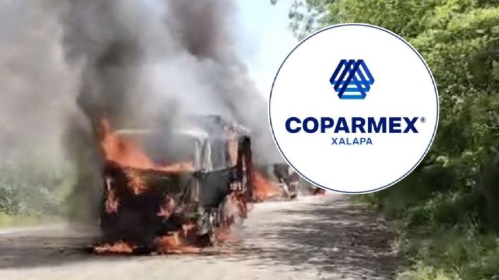 Coparmex condena inseguridad por quema de 5 camiones al norte de Veracruz