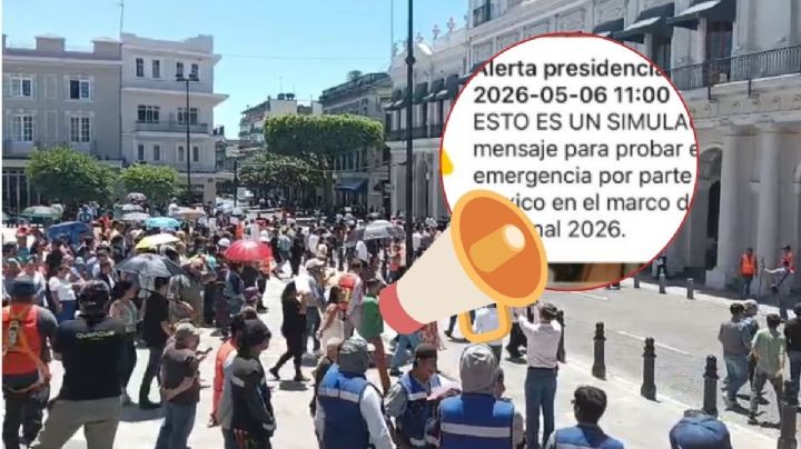 Suena alerta presidencial en Veracruz por Simulacro Nacional hoy 6 de mayo