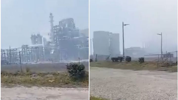 Video de la fuga en la Refinería Olmeca en Dos Bocas