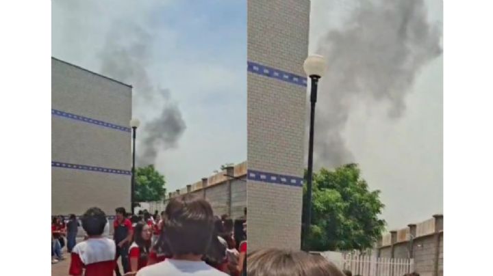 Evacúan prepa La Salle en León por incendio en pastizal cercano