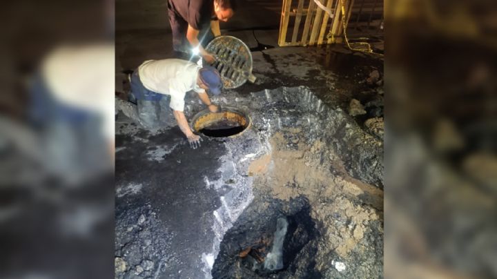 Socavón por fuga de agua provoca caos vial en Lindavista, GAM