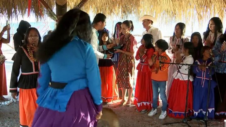Sheinbaum liga soberanía con pueblos indígenas en Sonora