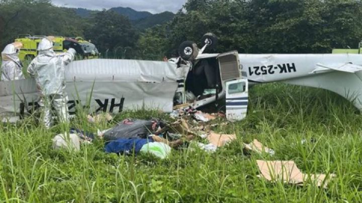 Mueren 4 personas en accidente de avioneta en aeropuerto de Colombia