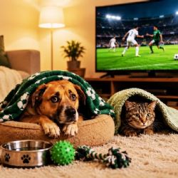 ¿Tu mascota sufre durante los partidos de futbol? Consejos para reducir el estrés en perros y gatos