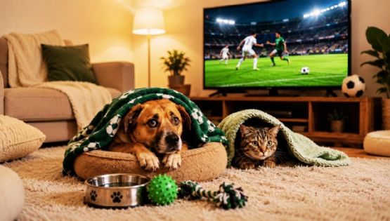 ¿Tu mascota sufre durante los partidos de futbol? Consejos para reducir el estrés en perros y gatos