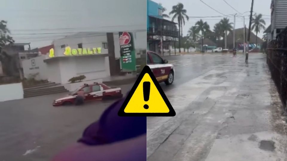 Amanecen calles inundadas en Veracruz - Boca del Río tras fuertes lluvias hoy 10 de junio