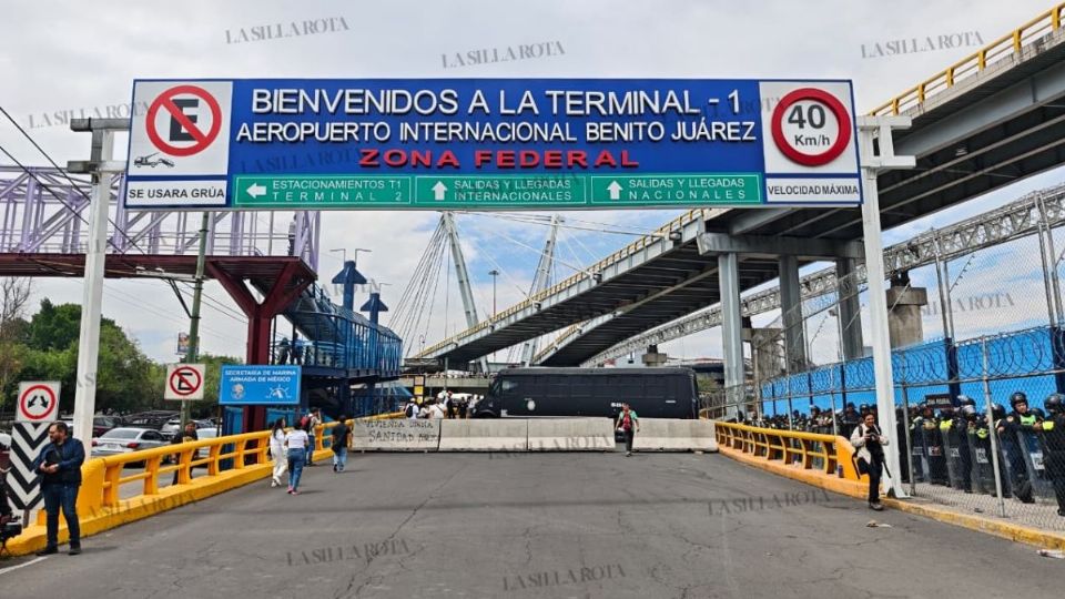 Operativo para evitar bloqueos de la CNTE en las inmediaciones del AICM