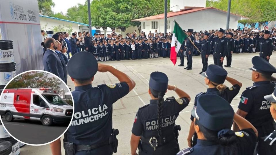 En el evento de la alcaldesa había una ambulancia.